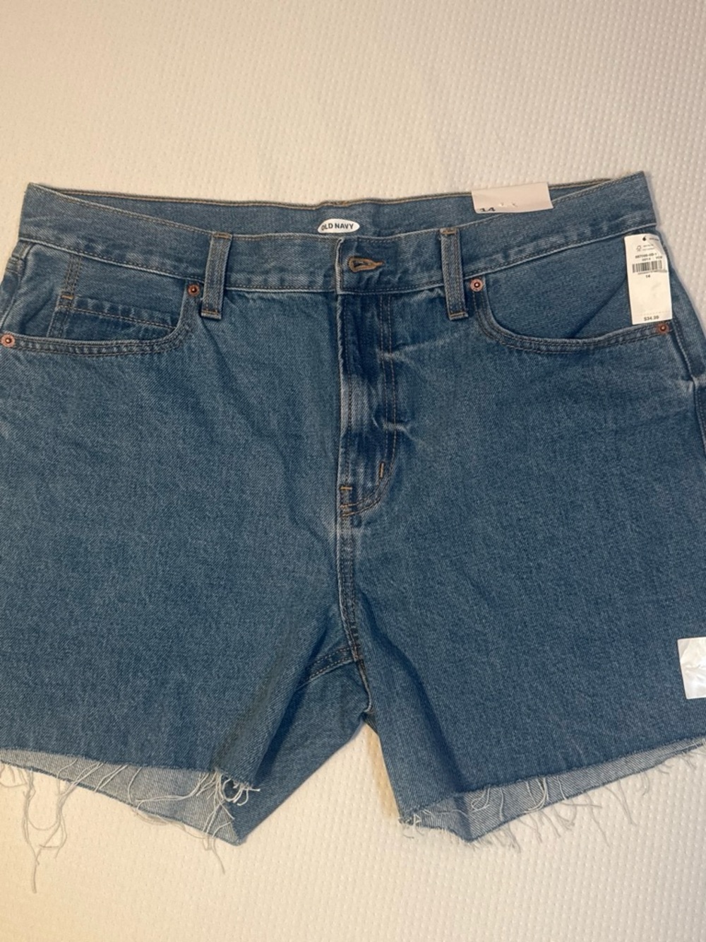 Old Navy Blue Denim Raw Hem Jean Shorts